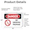 Signmission No Smoking Propane Danger Sign, Vinyl Decal, 14in W x 10in L, 2PK OS-2PACK-DS-D-1014-L-1489 - alternate 5